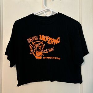 Brandy Melville Club Inferno cropped tee